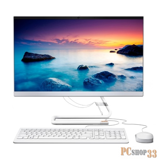 Моноблок Lenovo IdeaCentre AIO 3 24IMB05 23.8(1920x1080)/Intel Core i5 10400T(2Ghz)/8192Mb/256SSDGb/D UHD Graphics 630/BT/WiFi/war 1y/5.87kg/white/DOS + Клавиатура, мышь USB