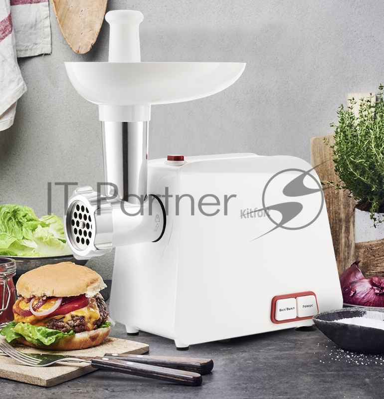 Мясорубка Kitfort KT-2107 1000Вт белый