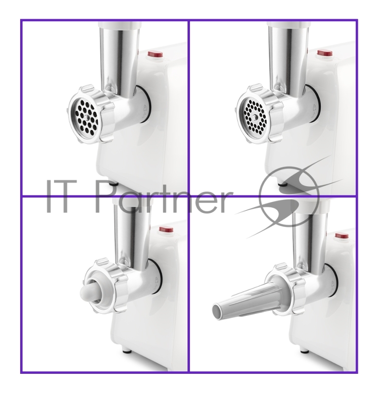 Мясорубка Kitfort KT-2107 1000Вт белый