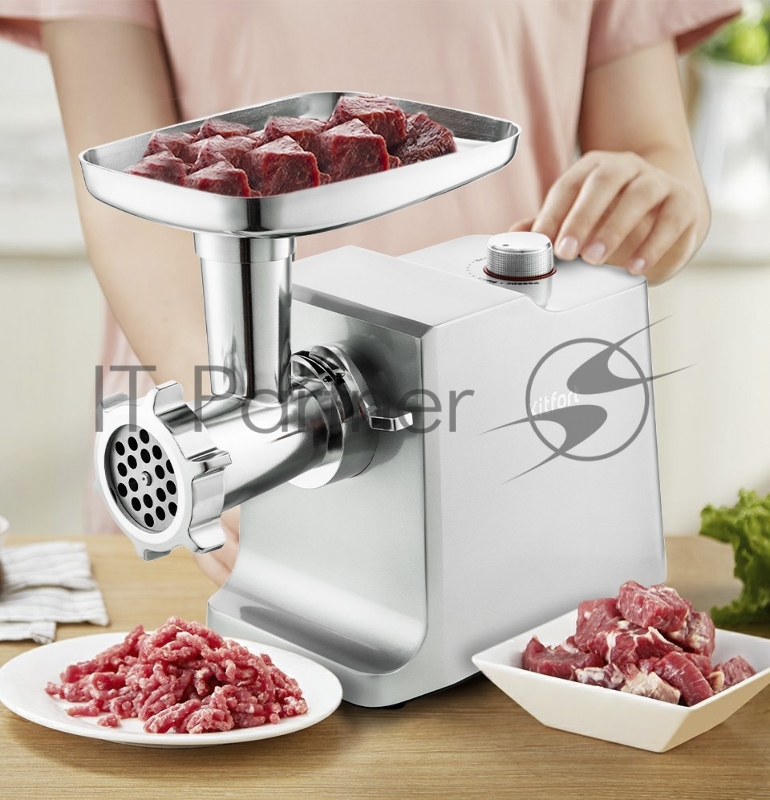 Мясорубка Kitfort KT-2108 1800Вт серебристый