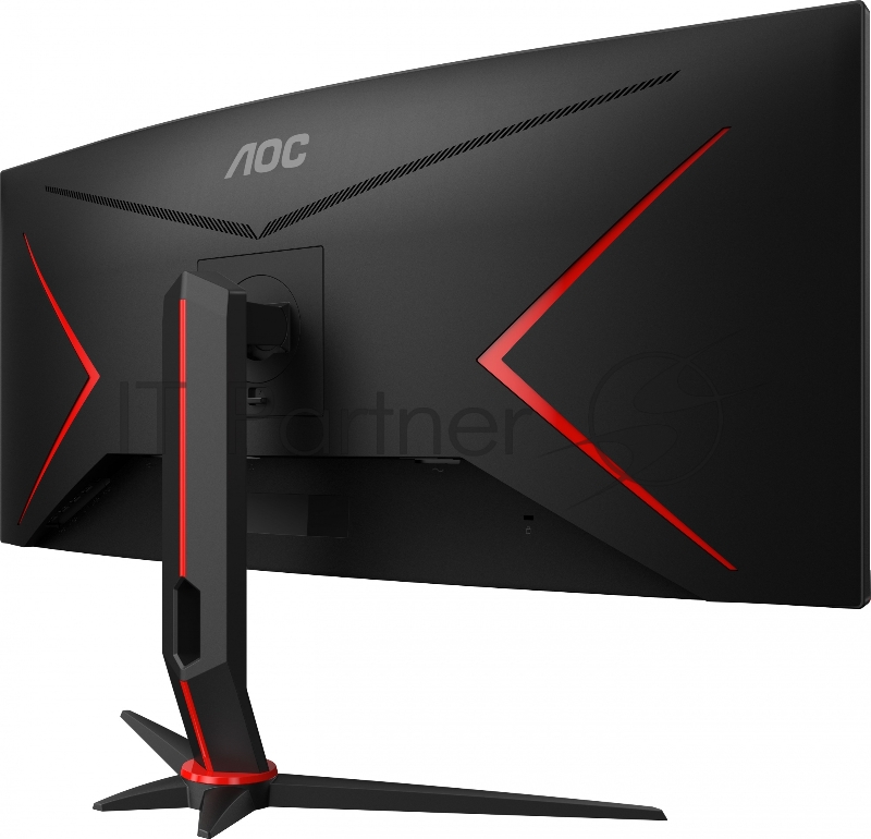 МОНИТОР 34 AOC CU34G2X Black-Red (VA, изогнутый, 3440x1440, 144Hz, 1 ms, 178°/178°, 300 cd/m, 80M:1, +2xHDMI 2.0, +Disp