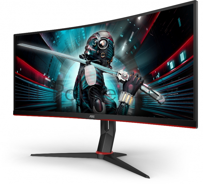 МОНИТОР 34 AOC CU34G2X Black-Red (VA, изогнутый, 3440x1440, 144Hz, 1 ms, 178°/178°, 300 cd/m, 80M:1, +2xHDMI 2.0, +Disp