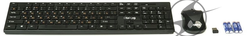 Клавиатура Dialog KMROP-4030U Pointer RF 2.4G - USB {Беспроводной набор, радиоклавиатура + опт. радиомышь 6D}