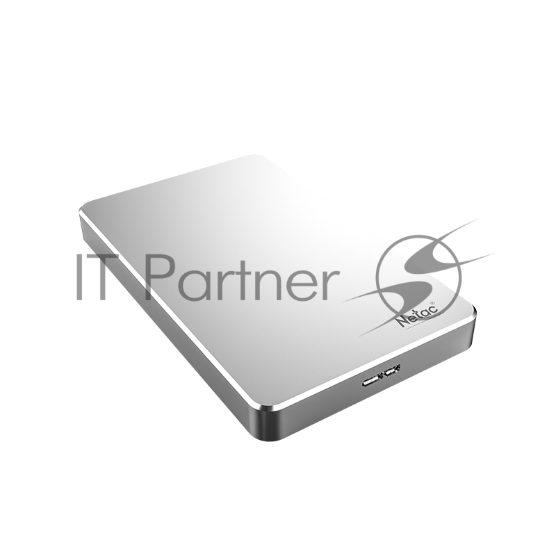 Внешний жесткий диск 2.5 Netac (NT05K330N-001T-30SL) 1Tb K330, micro USB 3.0, алюминиевый корпус, серебристый, retail