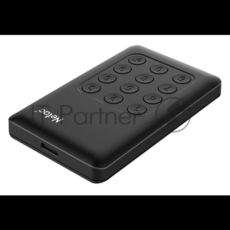 Внешний жесткий диск 2.5 Netac (NT05K390K-002T-30BK) 2Tb K390, micro USB 3.0, черный, клавиатура шифрования, retail