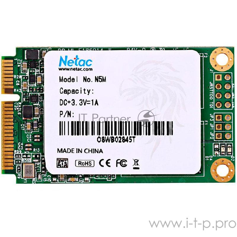Накопитель SSD mSATA Netac 2.0Tb N5M Series <NT01N5M-001T-M3X> Retail (SATA3, up to 560/520MBs, 3D TLC/QLC)