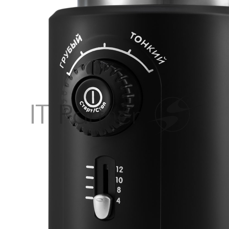 Кофемолка Kitfort KT-747 200Вт сист.помол.:ротац.нож вместим.:70гр черный/серебристый