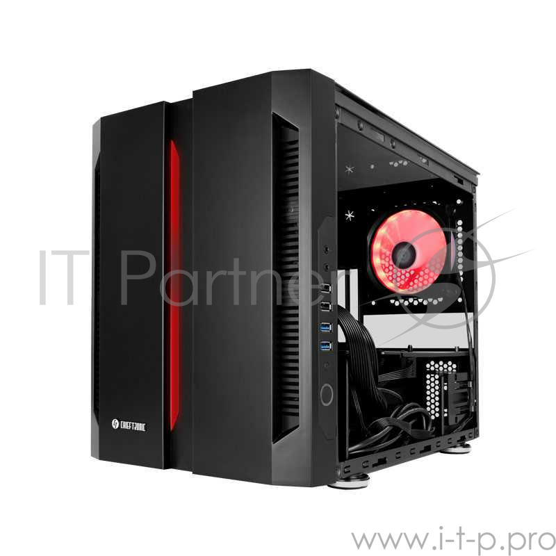 Корпус Chieftec Chieftronic Gaming case, Gaming case,w/1x RGB,fan controller,side Glass door. mATX. GM-01B-OP