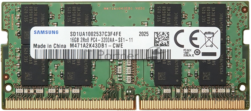 Модуль памяти Samsung DDR4 16GB SO-DIMM (PC4-25600) 3200MHz 1.2V (M471A2K43DB1-CWE)