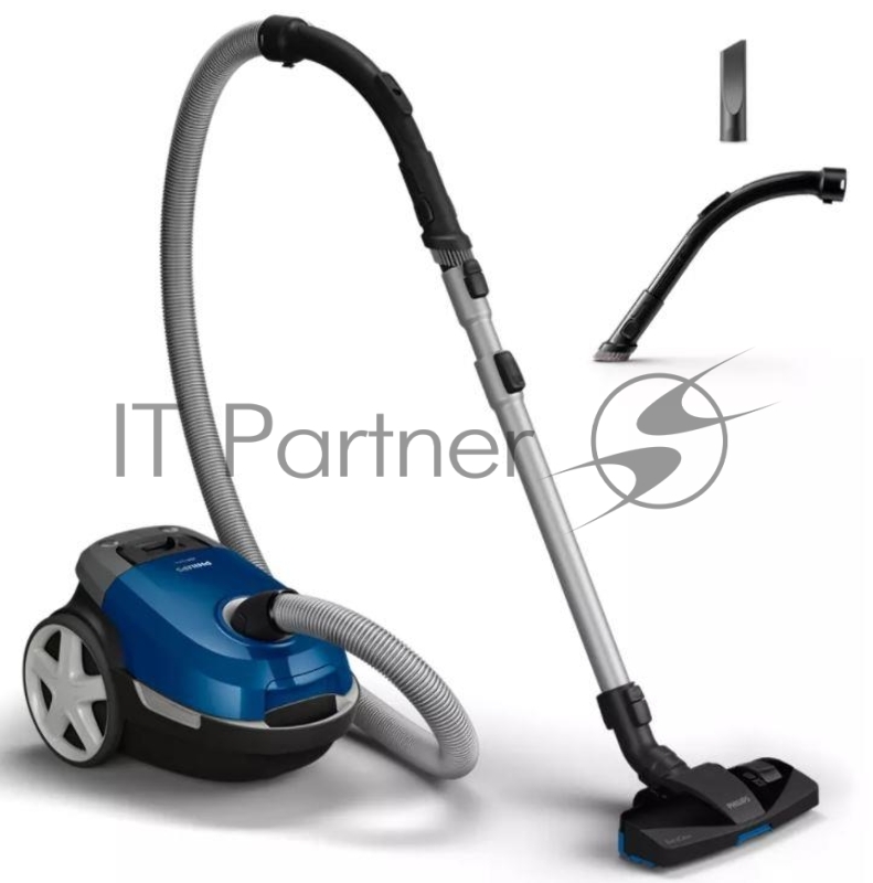 Пылесос Philips Пылесос Philips/ Мешковый пылесос, мощность мотора 2000, мощность всасывания 325б насадка TriActive, цвет корпуса- синий