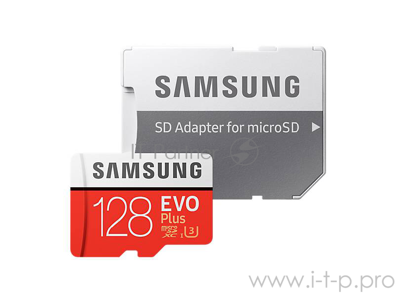 Карта памяти 128ГБ Samsung EVO Plus MB-MC128GA/RU microSD XC UHS-I Class10 + адаптер
