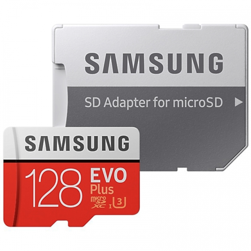 Карта памяти 128ГБ Samsung EVO Plus MB-MC128GA/RU microSD XC UHS-I Class10 + адаптер