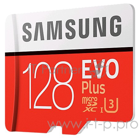 Карта памяти 128ГБ Samsung EVO Plus MB-MC128GA/RU microSD XC UHS-I Class10 + адаптер