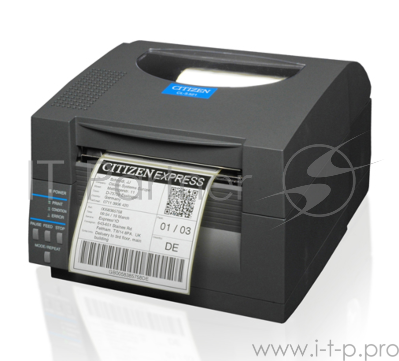 Принтер этикеток Citizen CL-S521II Printer Direct thermal, Black, UK+EN Plug (ex 1000815)