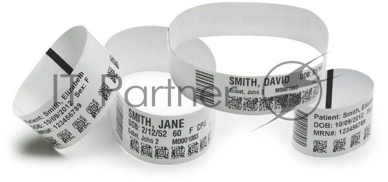 Zebra Wristband, Polypropylene, 25.4x279.4mm DT, Z-Band Direct, Coated, Permanent Adhesive, 25.4mm core, 200/roll, 6/box