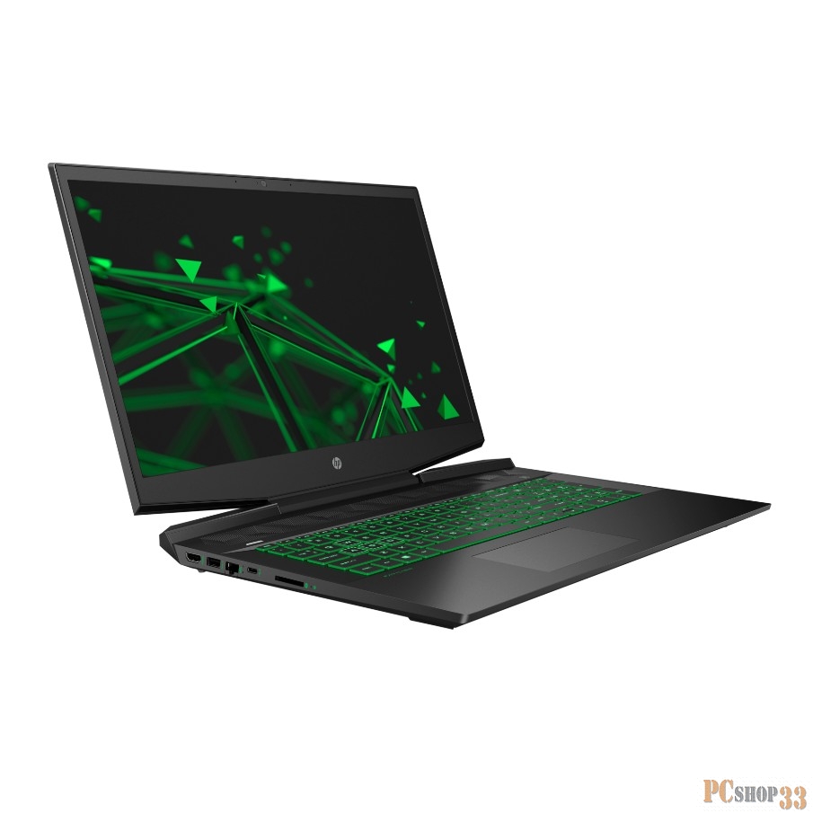 Ноутбук 17.3 FHD HP Pavilion Gaming 17-cd1054ur black (Core i7 10750H/16Gb/512Gb SSD/1650Ti 4Gb/DOS) (22Q92EA)