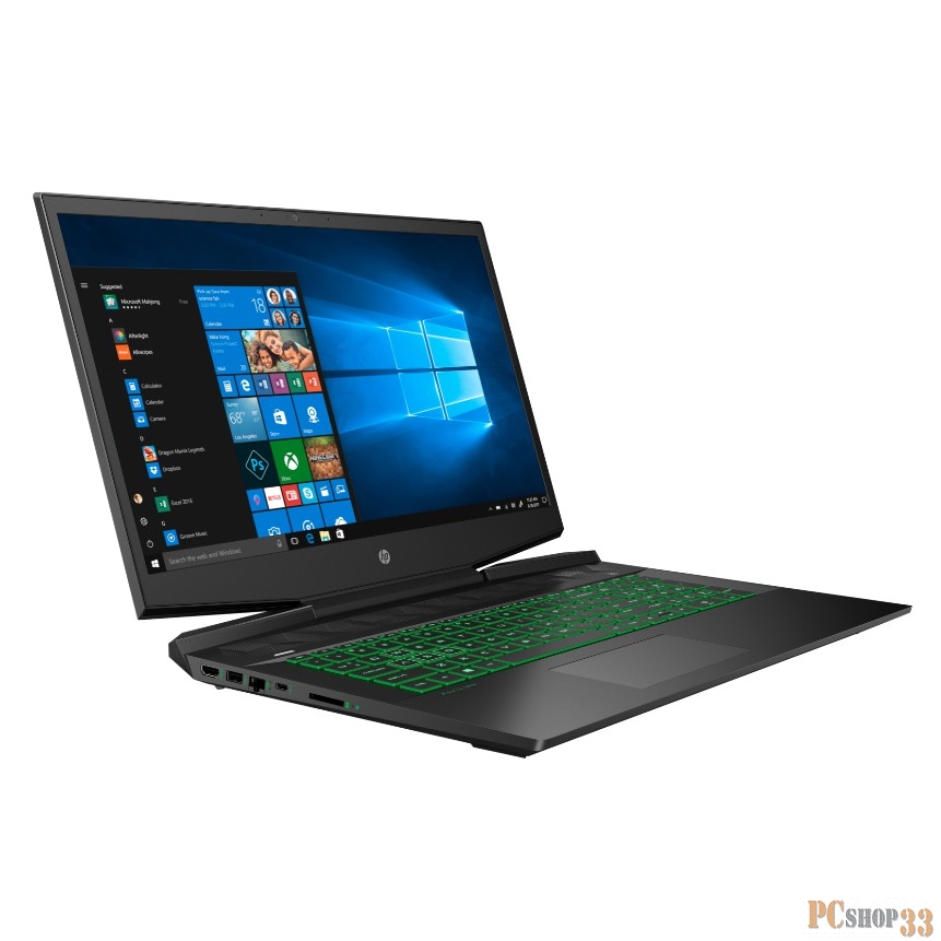Ноутбук 17.3 FHD HP Pavilion Gaming 17-cd1058ur black (Core i7 10750H/16Gb/512Gb SSD/1650Ti 4Gb/W10) (22Q94EA)