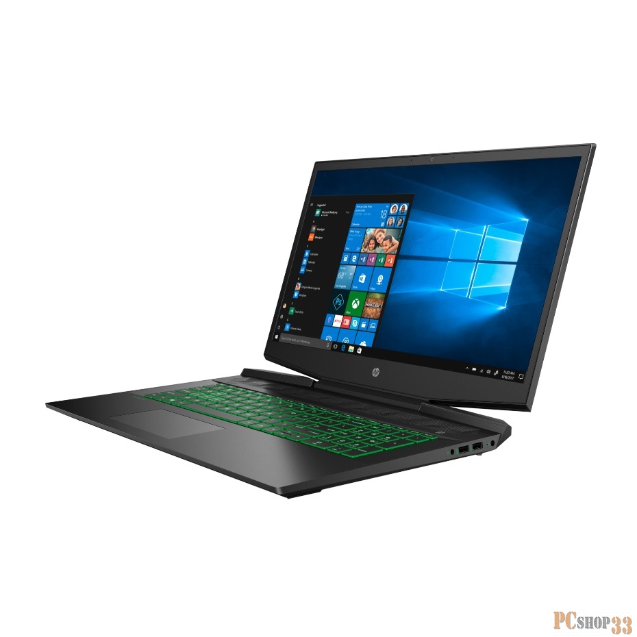 Ноутбук 17.3 FHD HP Pavilion Gaming 17-cd1058ur black (Core i7 10750H/16Gb/512Gb SSD/1650Ti 4Gb/W10) (22Q94EA)
