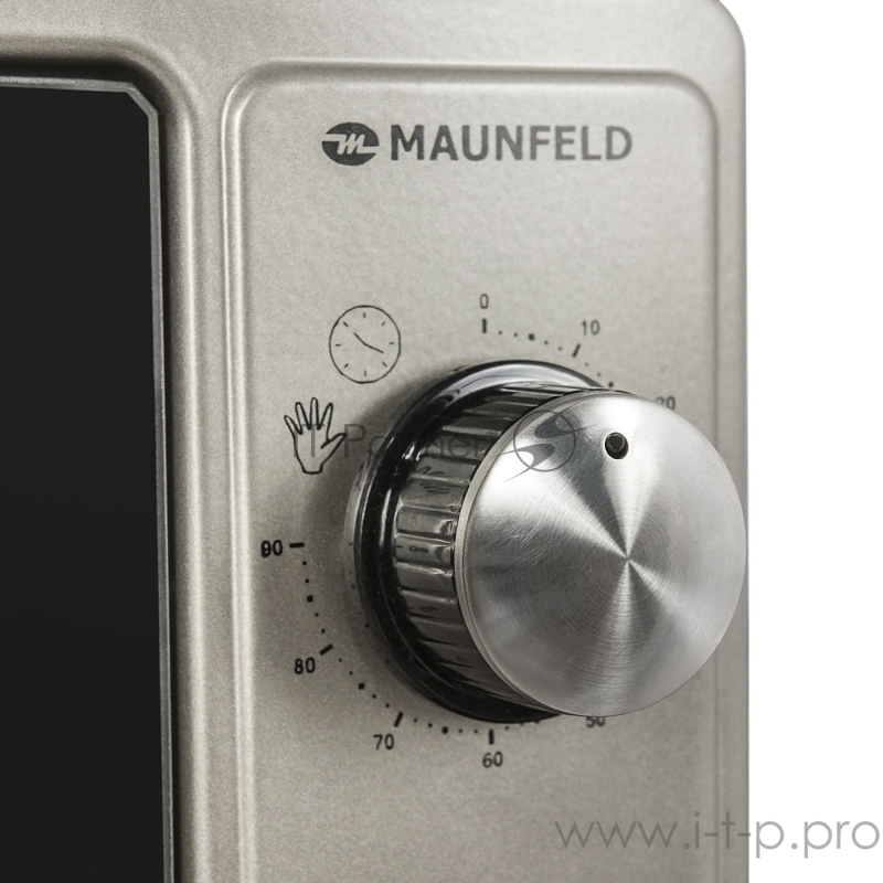 Мини-печь MAUNFELD CEMOB.363.S1 Мини-печь MAUNFELD CEMOB.363.S1/ Электрическая мини-печь, 50см, 1300 Вт, механический программатор, решетка для гриля, прямоугольный противень, круглый противень , нержавеющая сталь