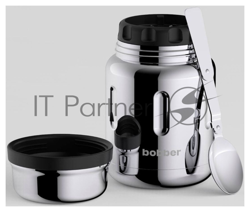 Термос Bobber Jerrycan-470 0.47л. серебристый (JERRYCAN-470/GLOSSY)