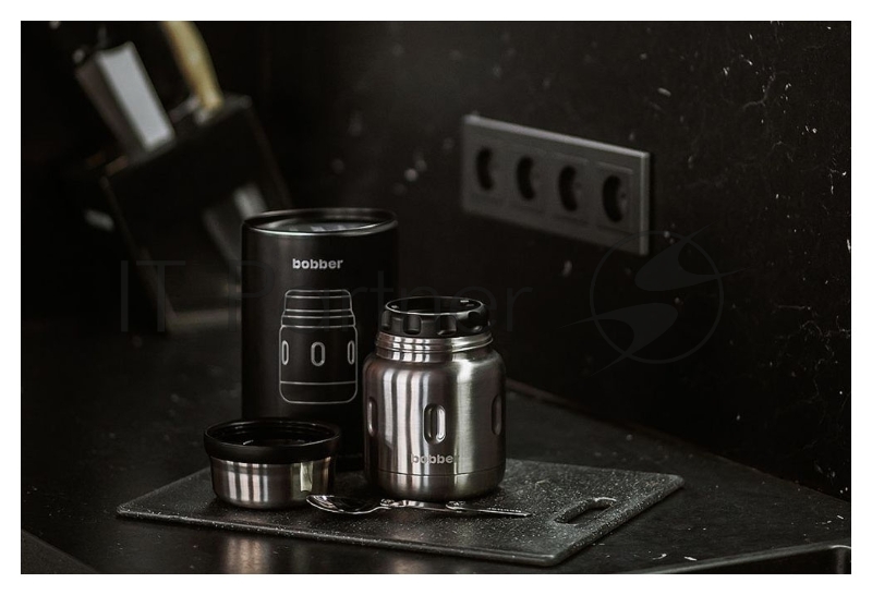 Термос Bobber Jerrycan-470 0.47л. серебристый (JERRYCAN-470/GLOSSY)