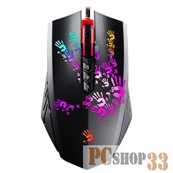 Мышь A4Tech Bloody A60, Мышь игровая, 4000CPI, инфракрасн тип переключателей, мет. ножки