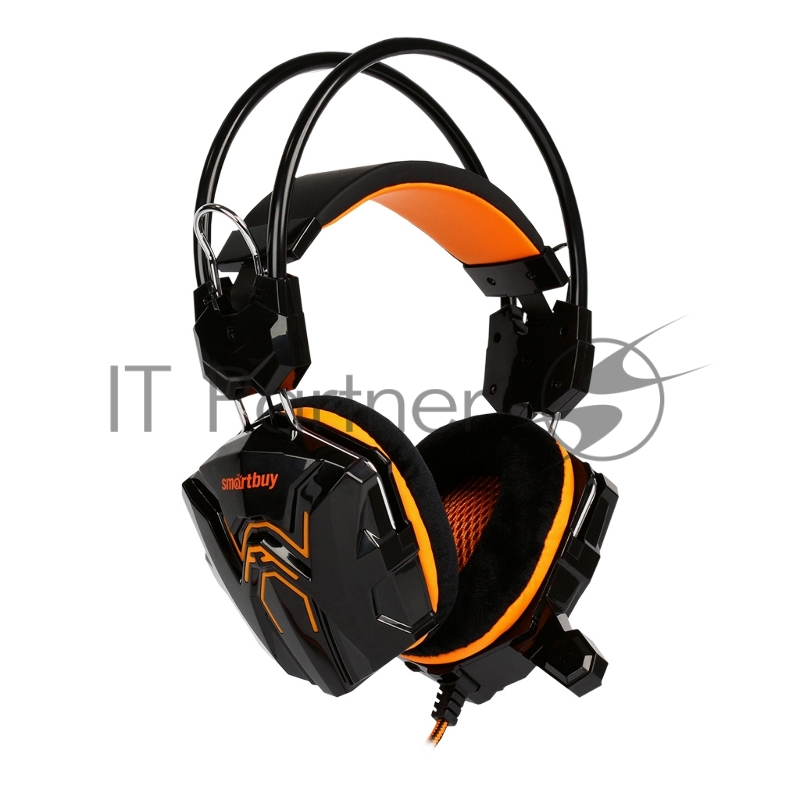 Игровая гарнитура RUSH COBRA, динамики 40мм, велюровые амбушюры, черн/оранж (SBHG-1100)