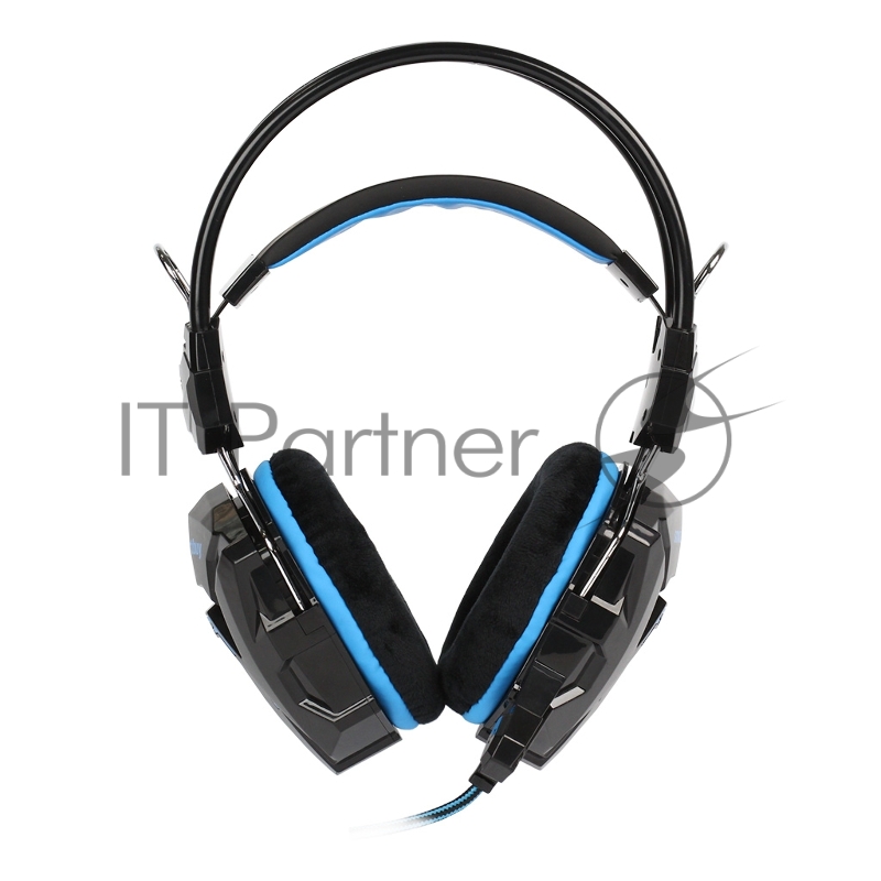 Игровая гарнитура RUSH COBRA, динамики 40мм, велюровые амбушюры, черн/синяя (SBHG-1000)