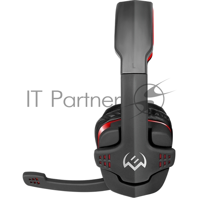 Гарнитура SVEN AP-G855MV, черный-красный 2.2 m, 3.5 jack