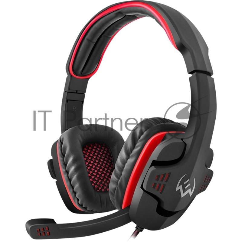 Гарнитура SVEN AP-G855MV, черный-красный 2.2 m, 3.5 jack