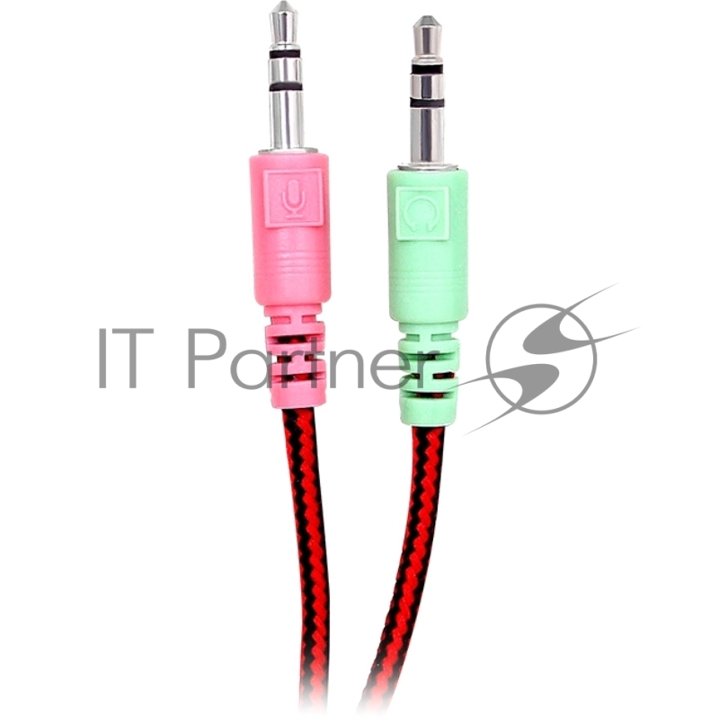 Гарнитура SVEN AP-G855MV, черный-красный 2.2 m, 3.5 jack