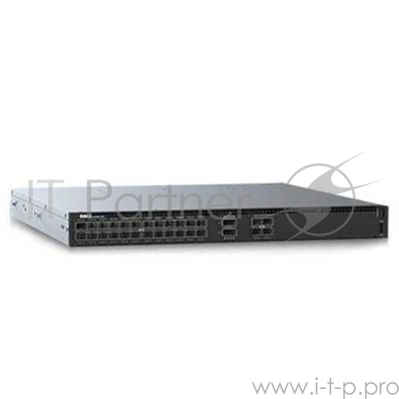 Коммутатор Dell EMC S4128F-ON, 1U, без PHY, 28 х 10GbE SFP+, 2 х QSFP28, IO to FAN, 2 x AC PSU, OS10