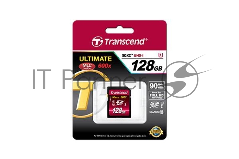 Карта памяти 128ГБ Transcend TS128GSDXC10U1 SecureDigital XC UHS-I Class10