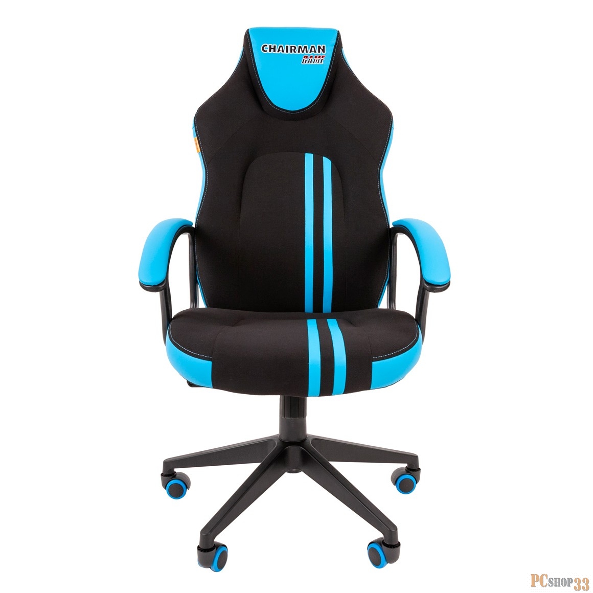 Игровое кресло Chairman game 26 Россия черн.голубой