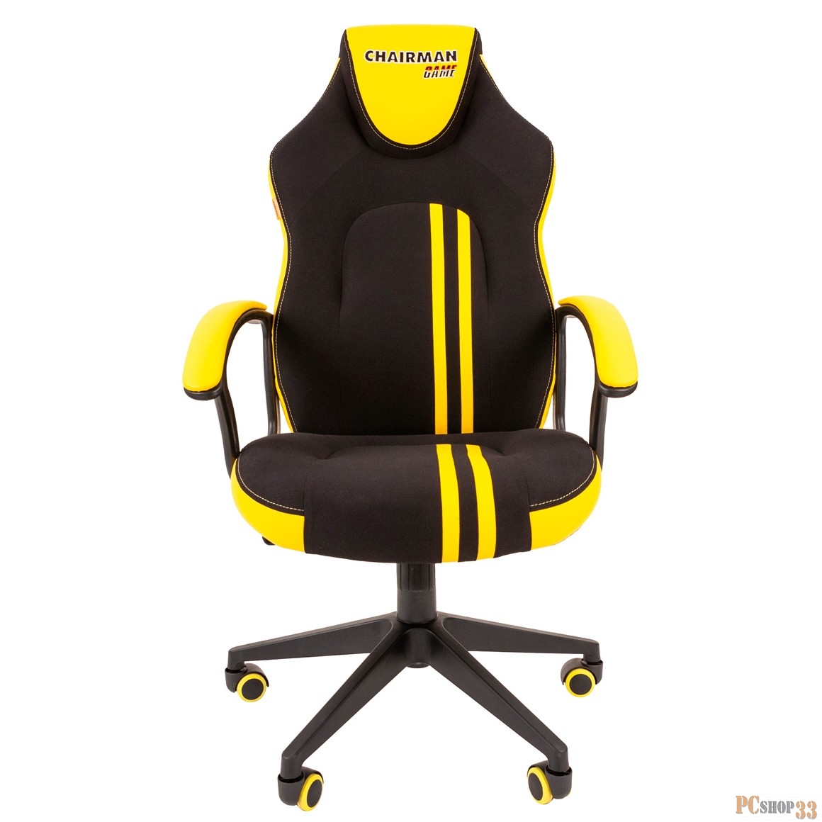 Игровое кресло Chairman game 26 Россия черн.желтый