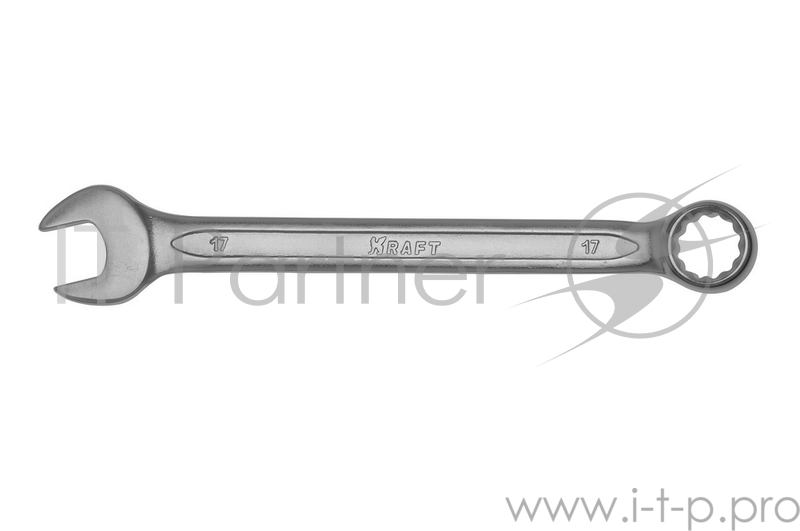 Ключ комбинированный KRAFT КТ 700511 (17 мм) хром-ванадиевая сталь (Cr-V)