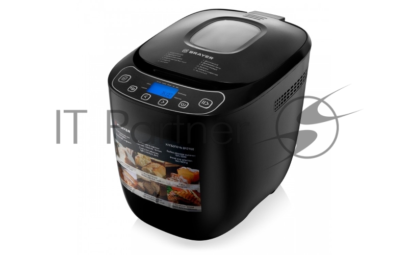 Хлебопечь BRAYER 2700BR , 550 Вт, 12 программ, выбор цвета кор,выбор размера, поддерж. темпер, таймер