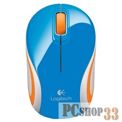Мышь Logitech Mini M187 blue wireless USB (910-002738)