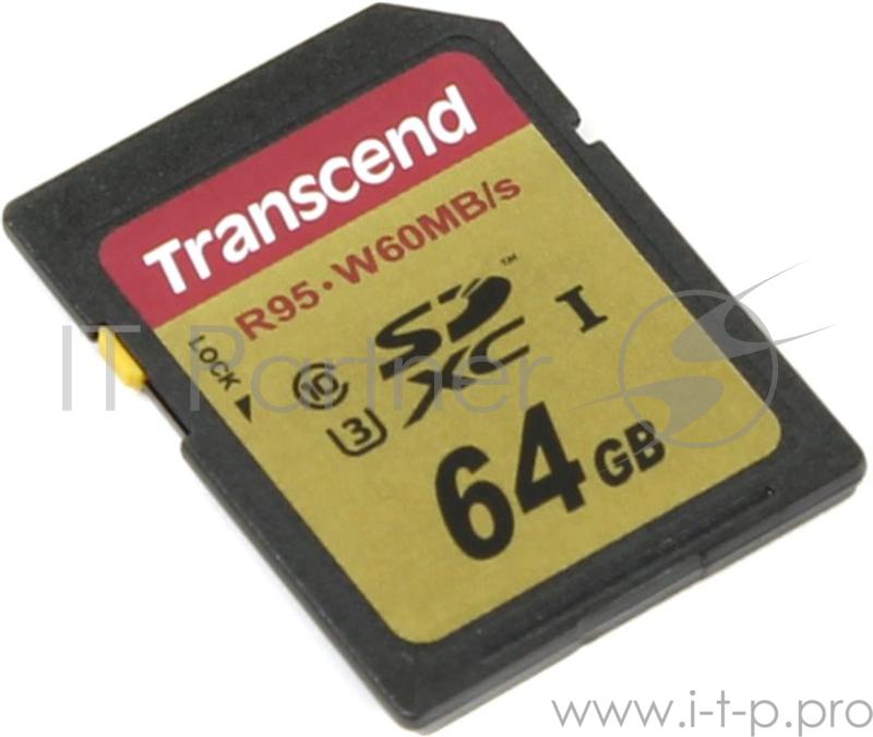 Карта памяти 64ГБ Transcend TS64GSDU3 SecureDigital XC UHS-I Class10