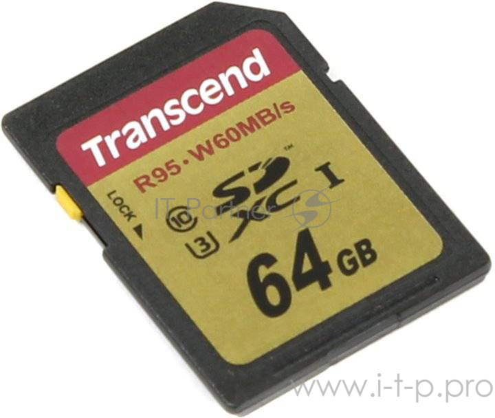 Карта памяти 64ГБ Transcend TS64GSDU3 SecureDigital XC UHS-I Class10