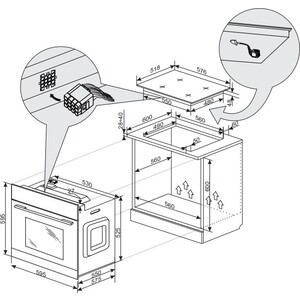 Духовой шкаф Электрический Hansa BOEI68224 нержавеющая сталь