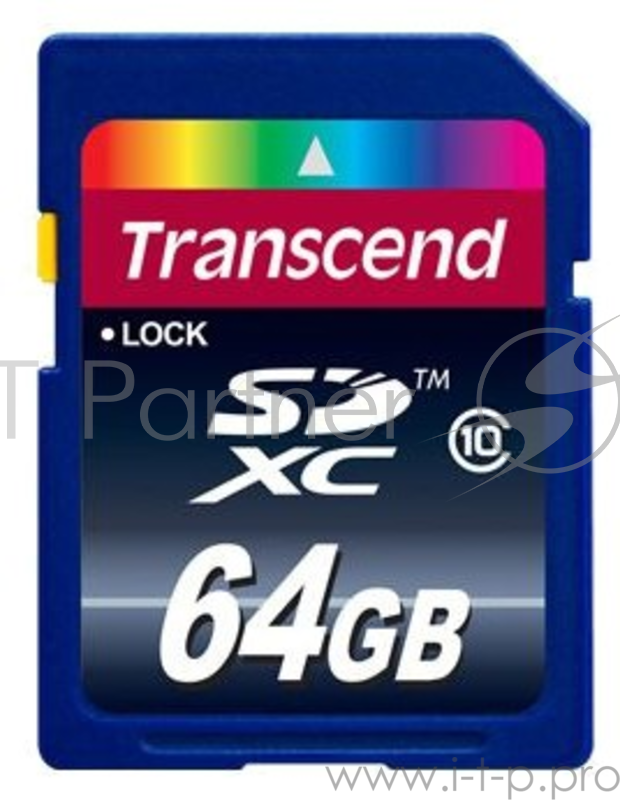 Карта памяти 64ГБ Transcend TS64GSDXC10U1 SecureDigital XC UHS-I Class10