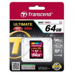 Карта памяти 64ГБ Transcend TS64GSDXC10U1 SecureDigital XC UHS-I Class10