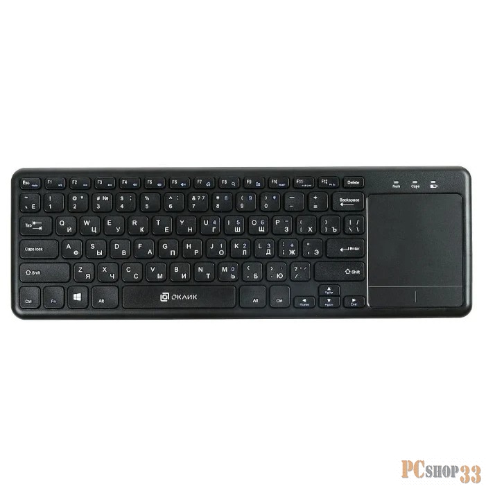 Клавиатура Oklick 830ST черный USB 1011937 {Клавиатура беспроводная slim Multimedia Touch}