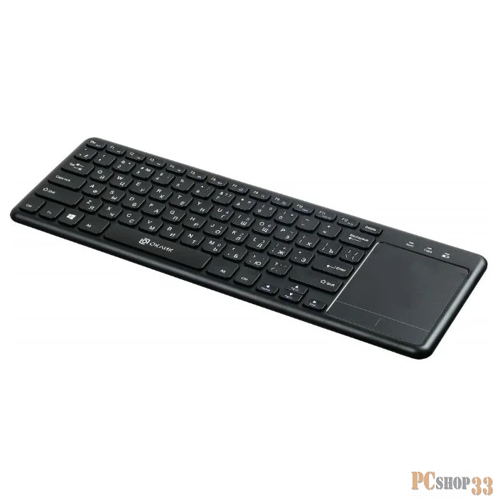 Клавиатура Oklick 830ST черный USB 1011937 {Клавиатура беспроводная slim Multimedia Touch}