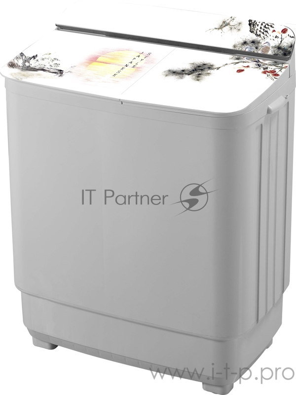 Стиральная машина OPTIMA МСП-110СТ полуавтомат стекл.крышка (белая крышка, японский стиль)