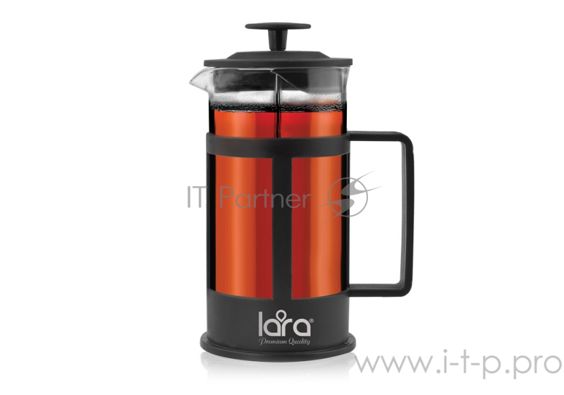 Френч-пресс LARA LR06-37 800мл., закаленное стекло, нержавеющая сталь