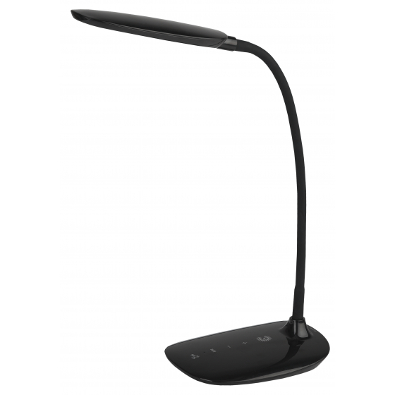 Настольные светильники ЭРА Б0019131 Настольный светодиодный светильник NLED-453-9W-BK черный {5 ступенчатый диммер яркости, цвет. температура 3000/4500/6500К}