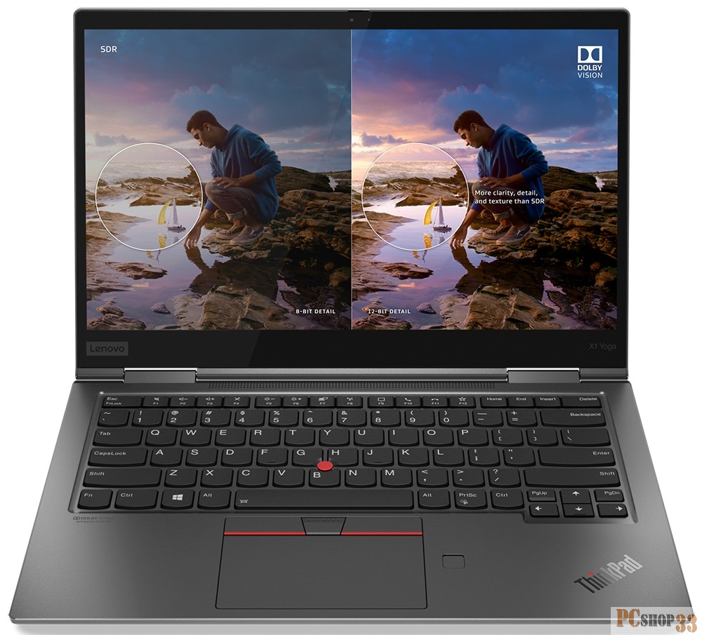 Ноутбук Lenovo ThinkPad X1 Yoga G5 T Core i7 10510U/16Gb/SSD512Gb/Intel UHD Graphics/14/Touch/UHD (3840x2160)/4G/Windows 10 Professional 64/grey/WiF