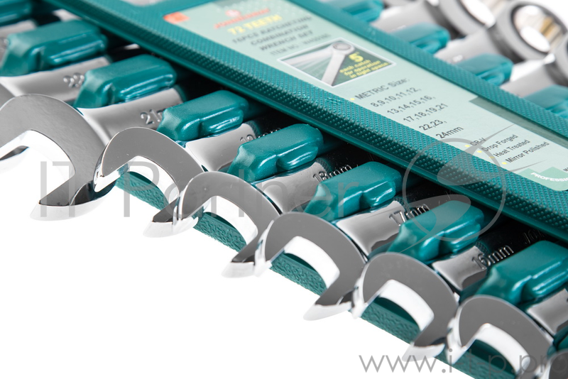 Набор комбинированных трещоточных ключей JONNESWAY W45516S 8-24мм, 16 предметов